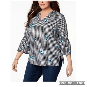 NWOT 3x gingham top